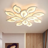 Modern Bauhinia Leaf Flush Light: Acrylic Led Ceiling Lamp For Living Room. Available In 3/5/9-Light