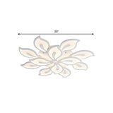 Modern Bauhinia Leaf Flush Light: Acrylic Led Ceiling Lamp For Living Room. Available In 3/5/9-Light