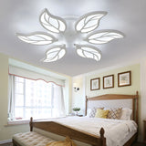 Contemporary Leaf Acrylic Flushmount Light Fixture - Led Ceiling In White/Warm/Natural (6/9/12