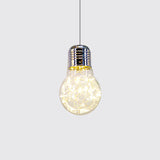 Contemporary Chrome Led Pendant Light With Clear Glass Bulb - White/Warm Light
Or
Clear Hanging In /
