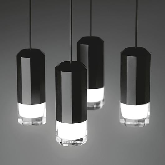 Contemporary Black Metal Ceiling Pendant Light With Line Hanging - Available In 1/3/9 Lights For