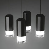Contemporary Black Metal Ceiling Pendant Light With Line Hanging - Available In 1/3/9 Lights For
