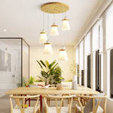 White Tapered Shade Hanging Lamp With Round Canopy - Elegant Milk Glass Pendant Lighting For Office