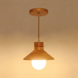 Modern Wooden Pendant Light In Beige For Kid Room - Coolie Shade Hanging With Linear/Round Canopy