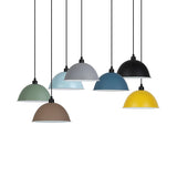 Nordic Stylish Bowl Pendant Lamp - Single Light Aluminum Hanging For Gallery Cafe