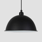 Nordic Stylish Bowl Pendant Lamp - Single Light Aluminum Hanging For Gallery Cafe Black / 14