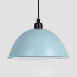 Nordic Stylish Bowl Pendant Lamp - Single Light Aluminum Hanging For Gallery Cafe Blue / 14