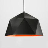 Contemporary Facet Bowl Pendant Light For Bedroom Or Library Black / 10