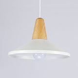 Stylish Nordic Pendant Light For Study Room - Aluminum & Wood Suspension