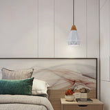 Diamond Shape Pendant Light - Metallic Black/Grey/White Modern Monochrome 1-Light Hanging Lamp For
