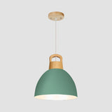 Aluminum Kitchen Corridor Pendant Light With Macaron Design - Enhanced Illumination 1 Bulb Green