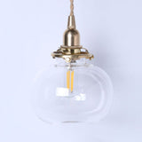 Stylish Oval Pendant Light With Brass Lamp Socket - Ideal For Cloth Shop Clear