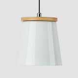 Nordic Style Single Light Metal Pendant Lamp For Hallways And Balconies With Tapered Shade White