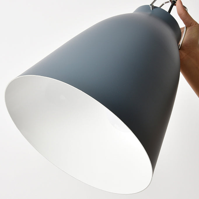 Macaron Aluminum Pendant Light - Candy Colored Bucket Hanging In Dark Blue/Light Blue/Pink For
