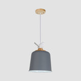 Bird Aluminum Hanging Pendant Lamp With Empire Shade - Contemporary Porch Light Grey