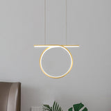 Gold Nordic Led Ring Light For Dining Hall Suspension