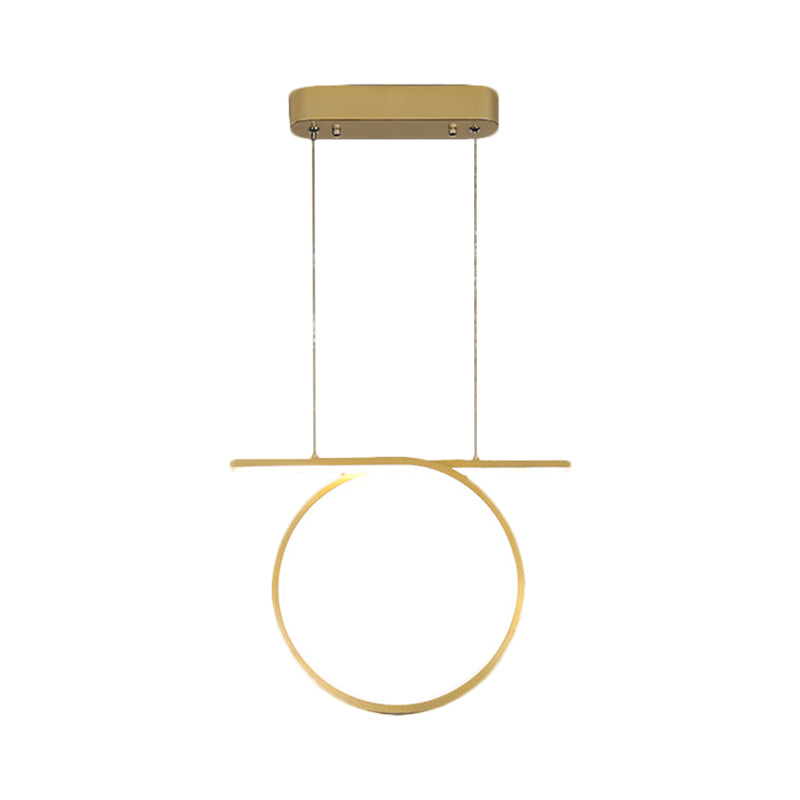 Gold Nordic Led Ring Light For Dining Hall Suspension
