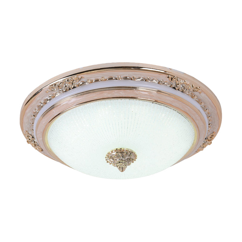Sleek Glass Apricot Ceiling Lamp - Led Flush Mount Light Bowl-Shape Simplicity 14/16/19.5 Dia
