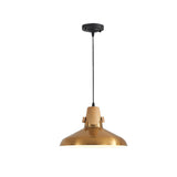 Modern Dome Metal Pendant Light Brass Hanging Lamp Kit For Restaurants - 8.5/14 Wide