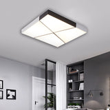 Contemporary Led Ceiling Mount Light - White Acrylic Flushmount For Bedroom