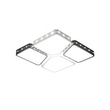 Modernist Style Acrylic Flush Mount Bedroom Lighting - 19.5’/23.5’ Square Led Ceiling Light In