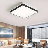 Modern Black And White Square Ceiling Light With Led Flush Lighting For The Bedroom / 21