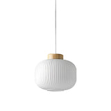 Modern 1-Light Milk Glass Ribbed Cylinder Pendant Light For Restaurants - 5.5 8 12 Diameter White