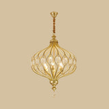 Contemporary Black/Gold Crystal Encrusted Lantern Chandelier - 4/6 Lights Hanging Lamp Kit