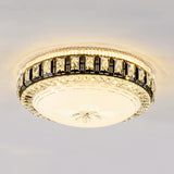 Modern Crystal Dome Led Flush Mount Lamp: Stylish Ceiling Lighting For Bedroom