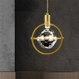 Contemporary Led Crystal Hanging Lamp Kit - Gold Finish