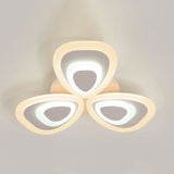 Modern Acrylic Ceiling Light Fixture - Peacock Tail Design Led Flush Mount Lamp With 3/5/9 Lights