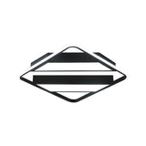 Modern Symmetrical Trapezoid Shade Flush Light Fixture - Black/White Integrated Led Ceiling Mount