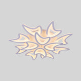 Contemporary Ceiling Lamp With Led Leaves Acrylic Shade And Multiple Light Options