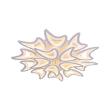 Contemporary Ceiling Lamp With Led Leaves Acrylic Shade And Multiple Light Options