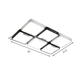 Contemporary Acrylic Flush Pendant Light - Led Black Ceiling Mount For Living Room
