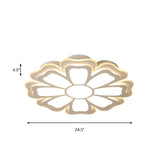 Modern Creative Flower Flush Mount Light With Acrylic Diffuser - Led Bedroom Ceiling In Warm/White