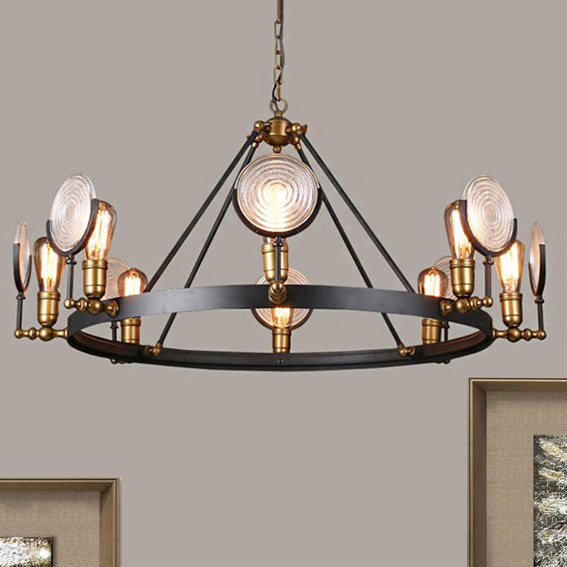 Vintage Brass Finish Metal Suspension Light Pendant For Bedroom Lighting