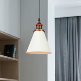 Retro Metal Ceiling Pendant Light With Black/Chrome/Rust Finish - Perfect For Kitchen