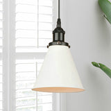 Retro Metal Ceiling Pendant Light With Black/Chrome/Rust Finish - Perfect For Kitchen Black