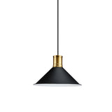 Vintage Industrial 1-Light Pendant With Metallic Black Finish For Bedroom - 8.5/10.5 Width