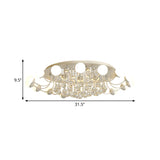 Hand-Cut Crystal Sphere Ceiling Light With Modern Design: 10/12-Head Black/White Mounting For Parlor
