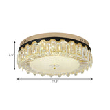 Modern Clear Crystal Flush-Mount Ceiling Lamp For Bedroom Led Light Fixture
