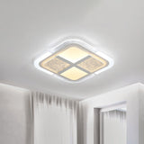 Square Led Ceiling Light With Mosaic Acrylic Design In Warm/White 16-23.5 Widths
