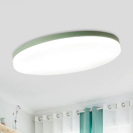 10/15/19 W Macaron Metal Flush Ceiling Lamp In Green Pink White Or Yellow - Indoor Lighting