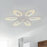 Modern Led Flush Mount Light For Dining Room With Acrylic Shade - 4/6/9 Lights Warm/White/Natural