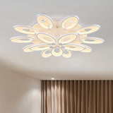 Modern Led Flush Mount Light For Dining Room With Acrylic Shade - 4/6/9 Lights Warm/White/Natural