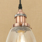 Farmhouse 1 Light Pendant Ceiling With Brass/Copper Finish And Clear Glass