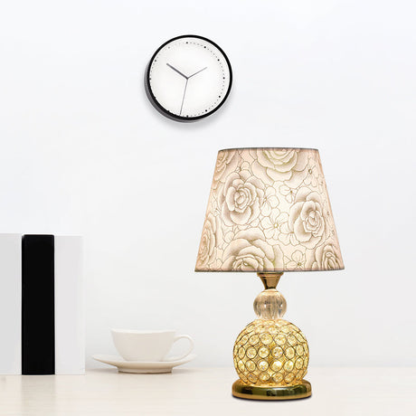 Julia - Modern Crystal Embedded Ball Bedroom Table Light