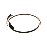 Minimal Black Acrylic Hoop Ceiling Light - 16.5’/20.5’ Wide Led Flush Mount Recessed Lighting