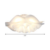 Contemporary Frill Layer Led Ceiling Fixture: Stylish Flush Mount For Bedroom Acrylic Finish In